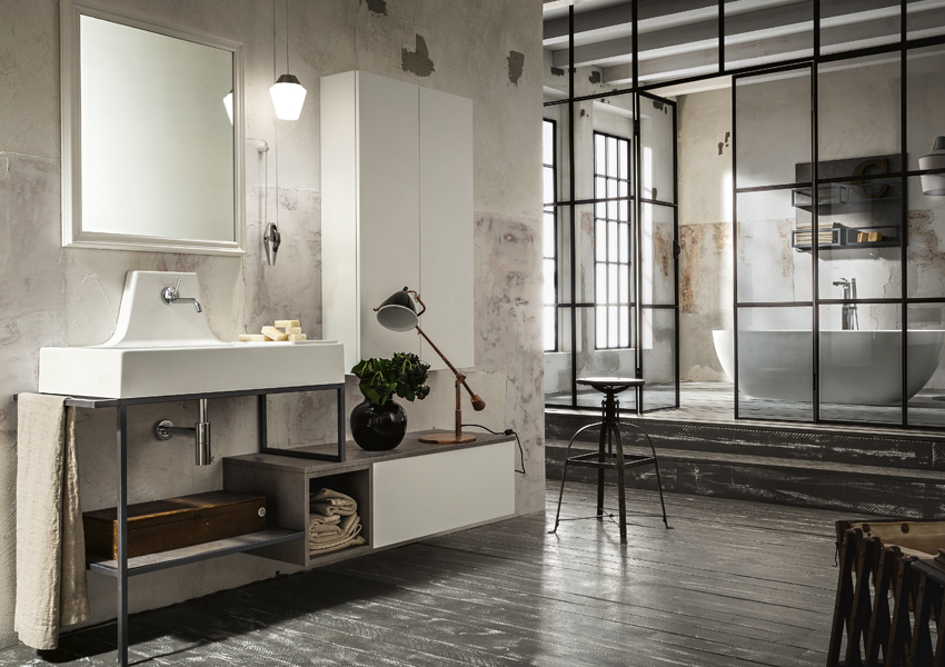 Il bagno in stile urban chic